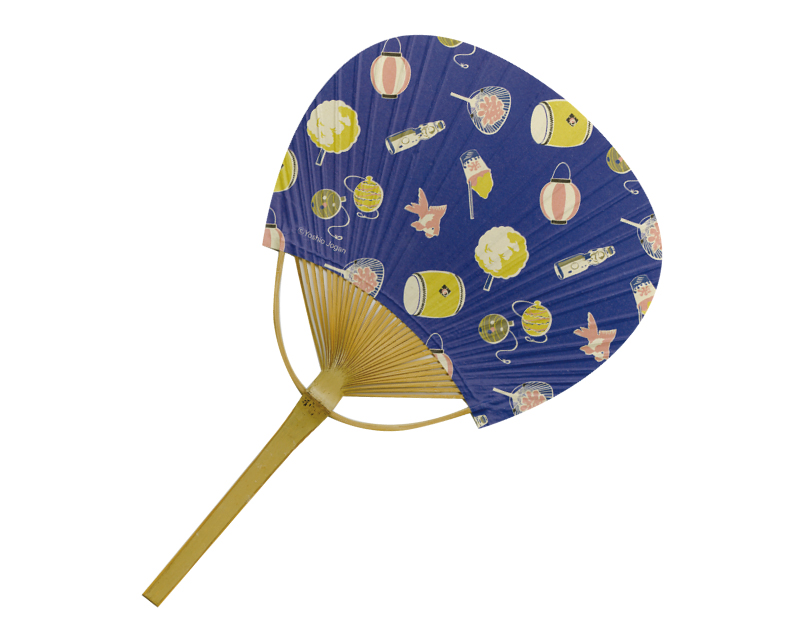 【新企画】SI-65(US22-22) 夏祭り 平竹小型うちわ【名入れ 無印50本から】