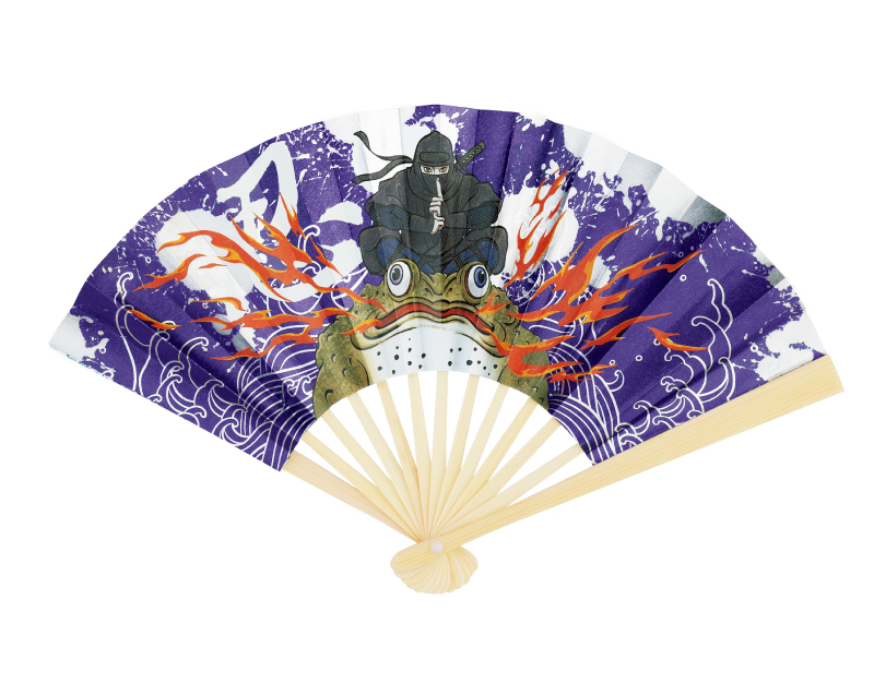 FU-5213 忍者 ミニ飾り扇子 海外向け【ミニ扇子 小売販売 親骨名入れ可能】