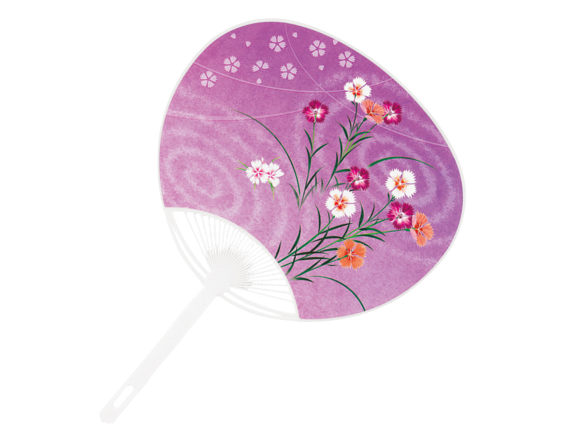 FU-3005 なでしこ ポリうちわ【名入れ 無印50本から】