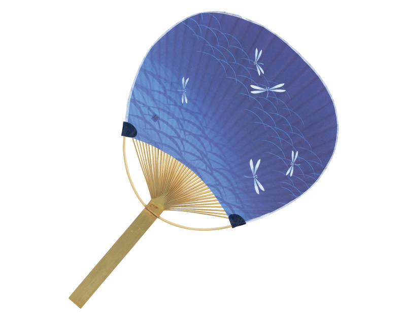 FU-3060 トンボ 唐月竹うちわ平柄【名入れ 無印50本から】