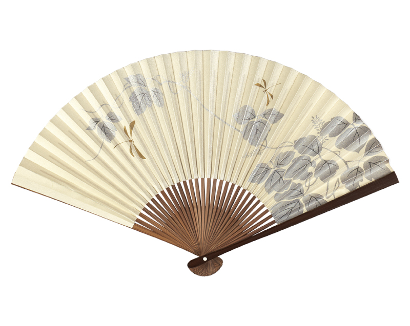 FU-536 唐木 パール地 トンボ 京扇子 紳士・メンズ用【扇子 名入れ 無印30本から】