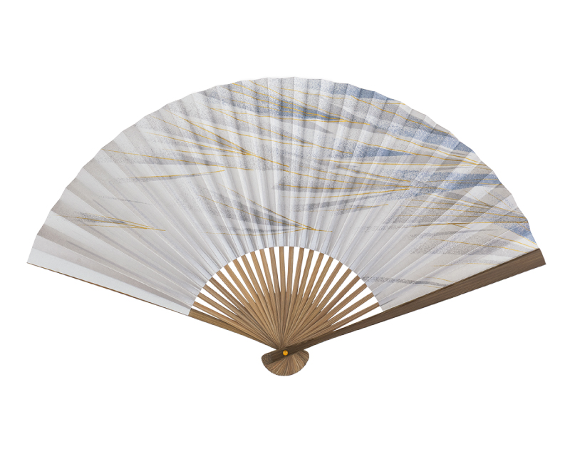 FU-581 漆喰京扇子 飛翔 紳士・メンズ用【扇子 名入れ 無印30本から】