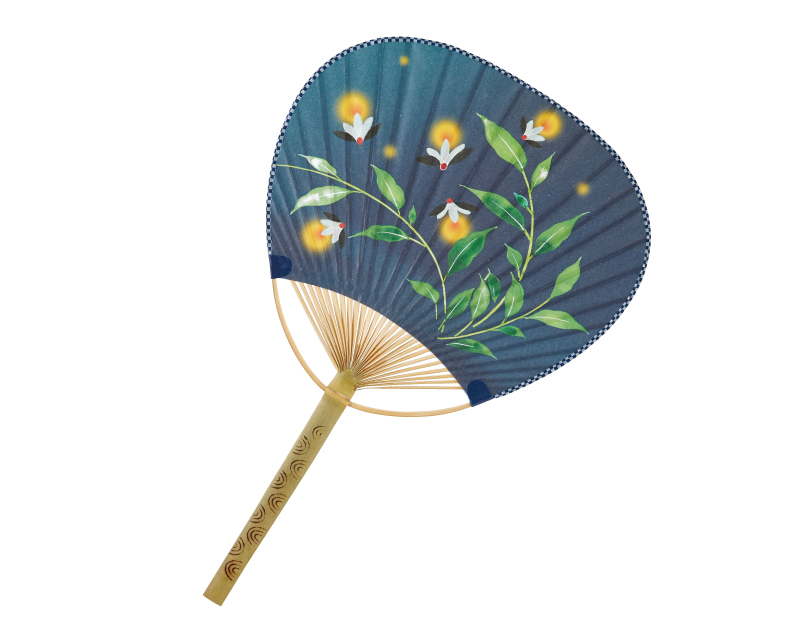 NK-88 ほたる 中万型竹うちわ平柄【名入れ 無印50本から】