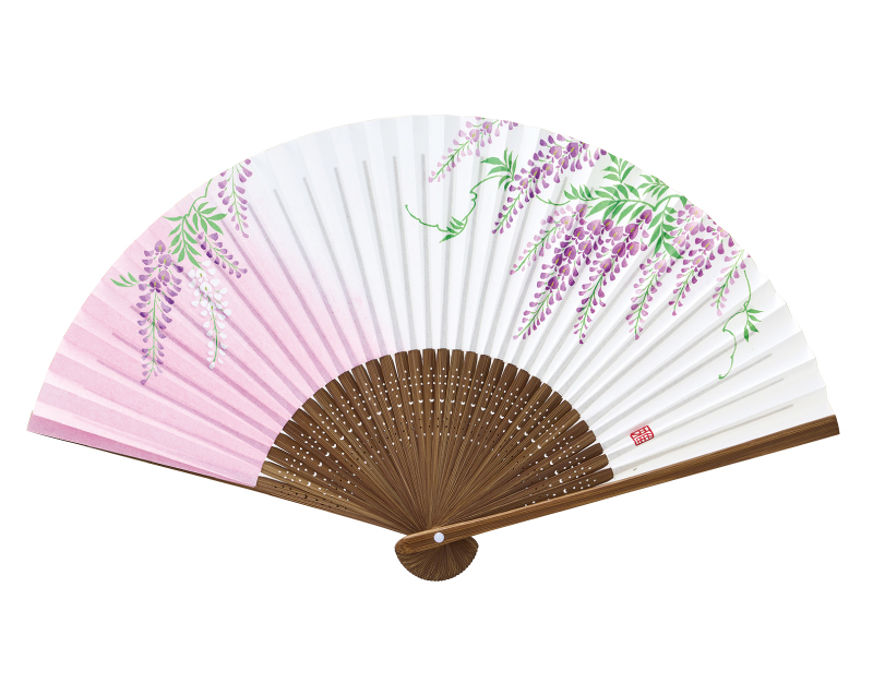 【新企画】NK-234 藤 唐木扇子 婦人・レディース用【扇子 名入れ 無印30本から】