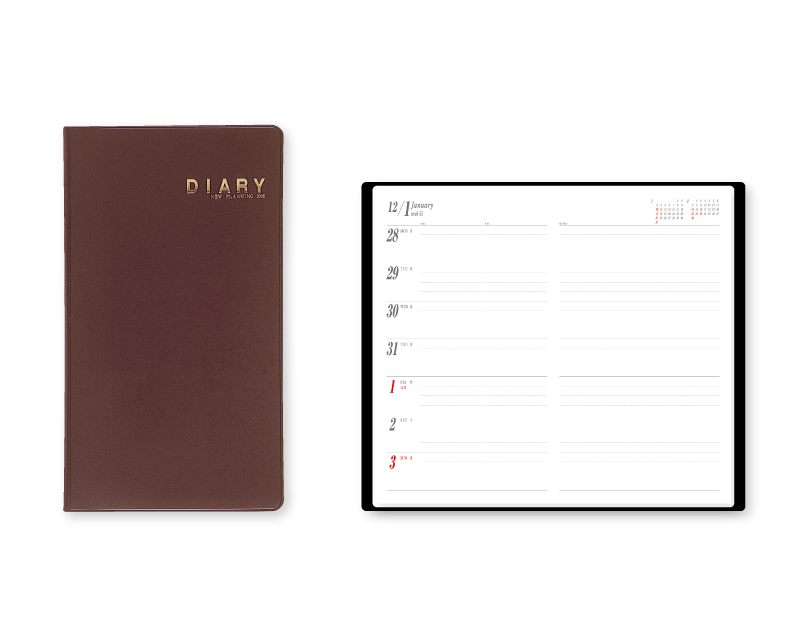 2027年 SG-885 手帳E 【ビジネス手帳：カレンダー】【名入れ印刷 無印50部から】