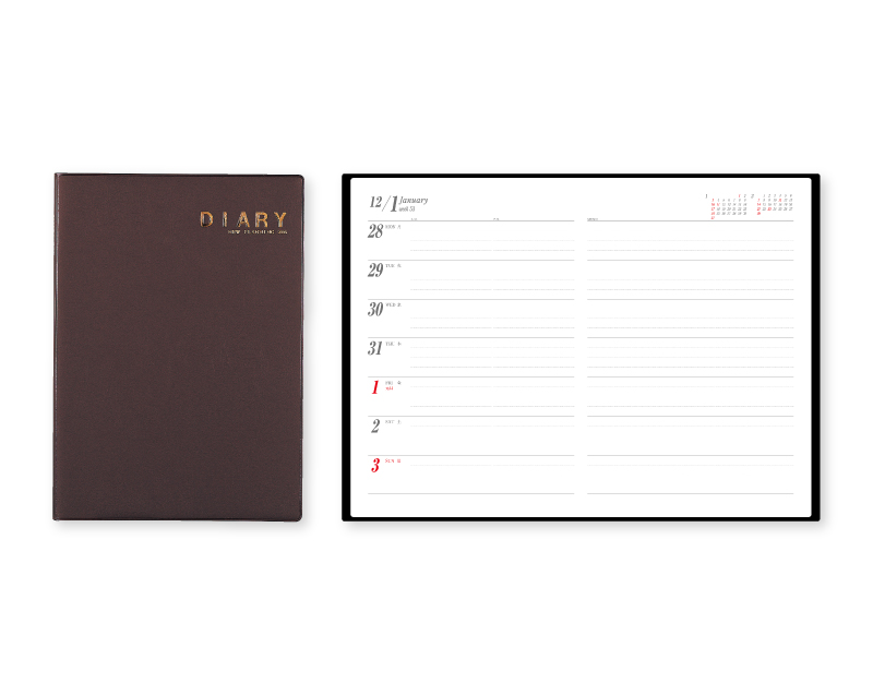 2027年 SG-905 文字B【10部から名入れ対応 ビジネス手帳：カレンダー】