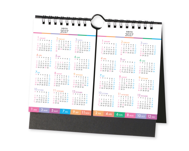 2027年 SG-959 PASTEL 2 MONTHS(セパレートタイプ)【卓上カレンダー】【名入れ印刷 無印50部から】