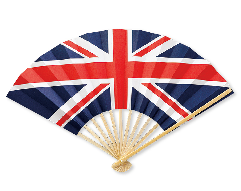 FU-5085 イギリス 国旗扇子【無印 小売1本から】