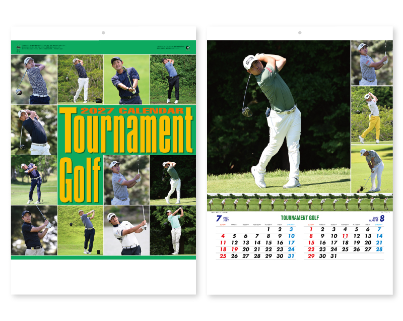 2027年 NK-128(SB-011・MH-11)トーナメントゴルフ【10部から名入れ対応】【壁掛けカレンダー】