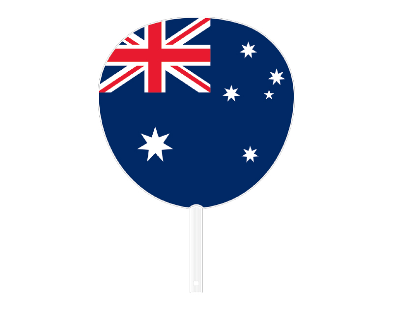 FU-7086 オーストラリア 国旗ジャンボうちわ【無印 小売1本から】