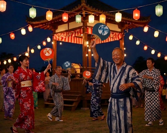 高級丸竹うちわ：浴衣に合う盆踊りや花火大会の装飾品