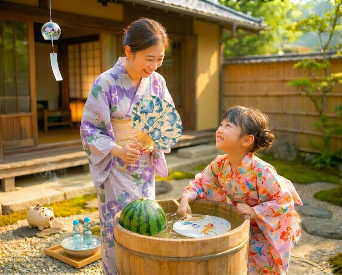 透明竹うちわ。水に濡らして気化熱で涼しい、水うちわのような涼感を味わえる夏のうちわ